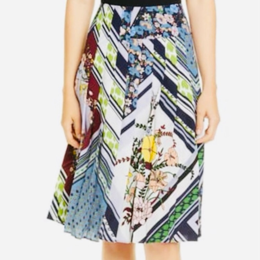 NWOT tory burch floral pleated skirt size 14